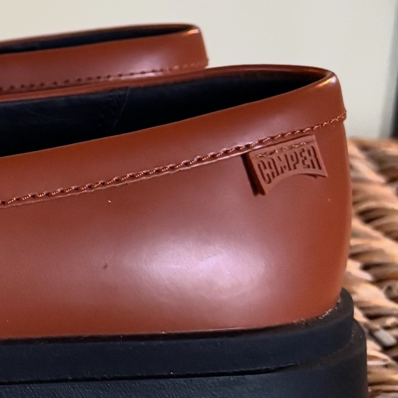Camper Walden Lug Sole Penny Loafers, Brown Leather Women’s 39, 8.5 - Picture 4 of 5